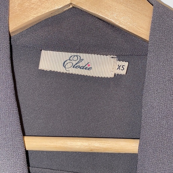 Elodie Open Front Blouse Gray size XS - Picture 2 of 5